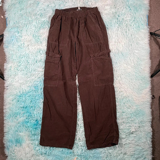 Vintage Brown Corduroy Cargo Pants - Small