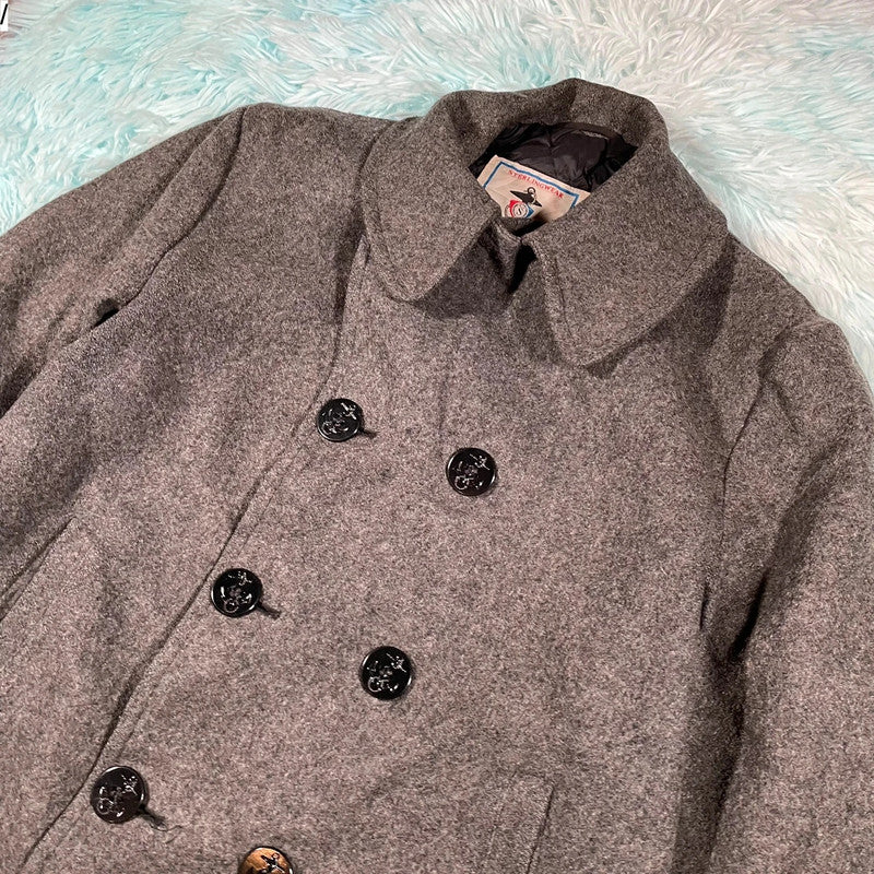 Vintage 60s Grey Sterlingwear Peacoat Jacket - Large