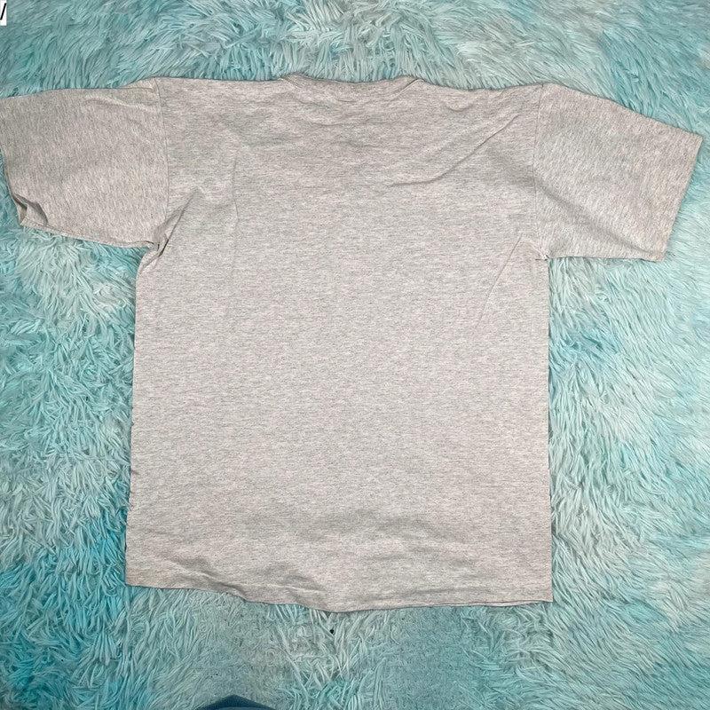 Vintage 90s Grey Henley T Shirt Methodist Church - Medium