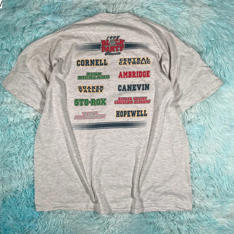Vintage Grey 1998 Block Party Classic Graphic T Shirt - XL
