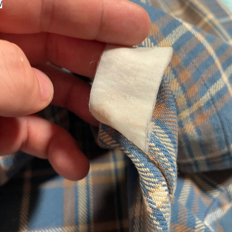 Vintage 90s Blue & Cream Levi’s Flannel Shirt - Medium