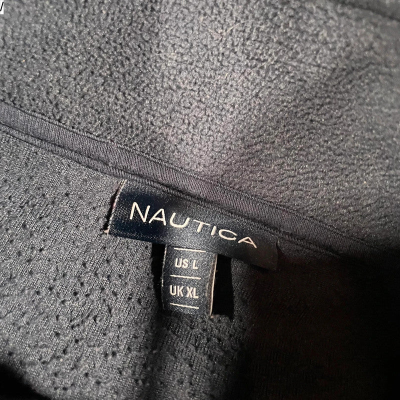 Navy Nautica Sailing 1/4 Zip Fleece Jumper - Large