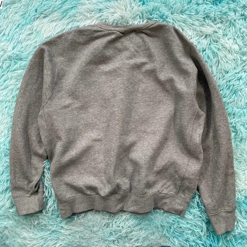 Grey Nike Sweatshirt Plain - Medium