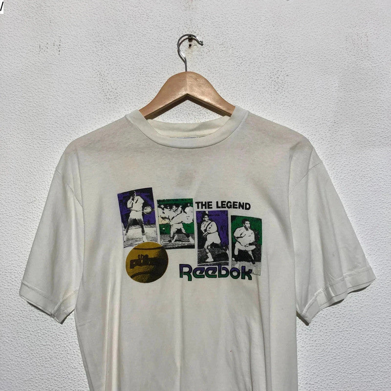 Vintage 90s White Reebok The Pump Graphic T Shirt - Small