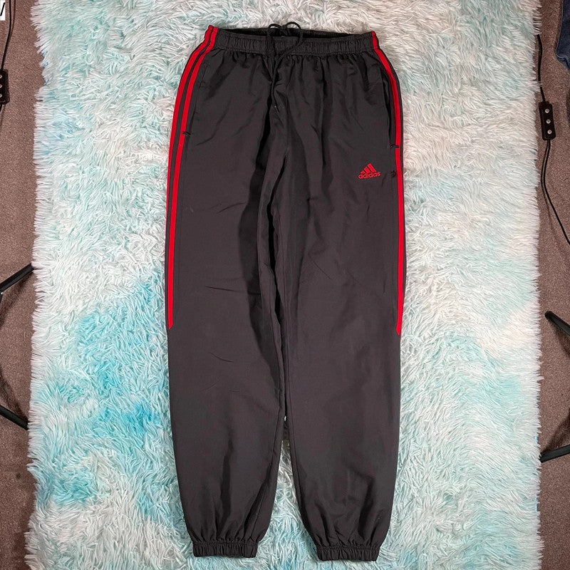 Vintage 00s Grey Adidas Tracksuit Bottoms - Medium