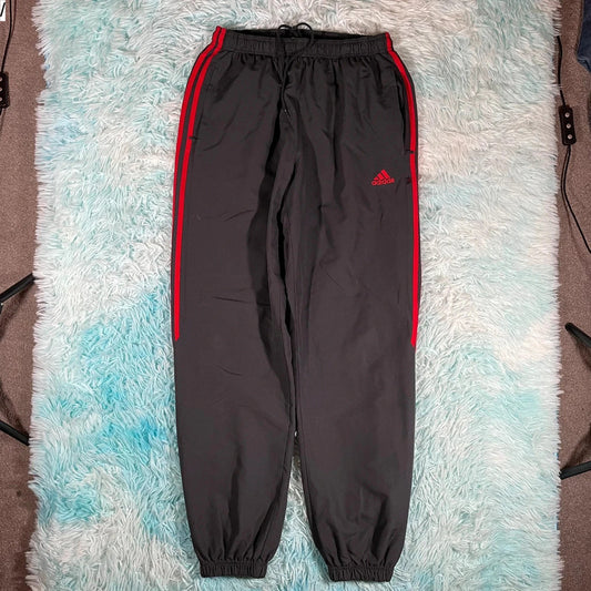 Vintage 00s Grey Adidas Tracksuit Bottoms - Medium