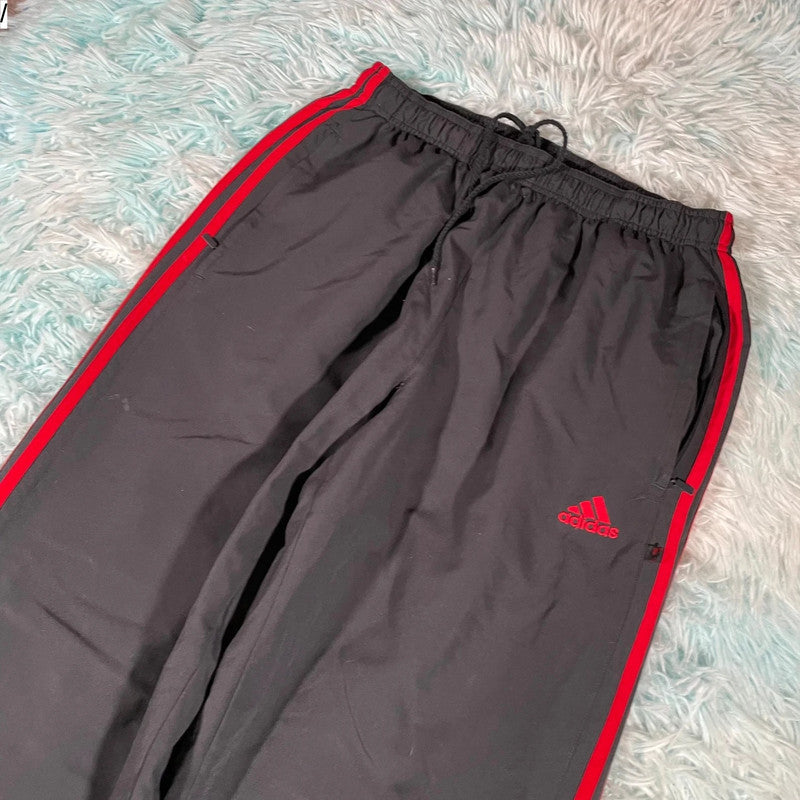 Vintage 00s Grey Adidas Tracksuit Bottoms - Medium