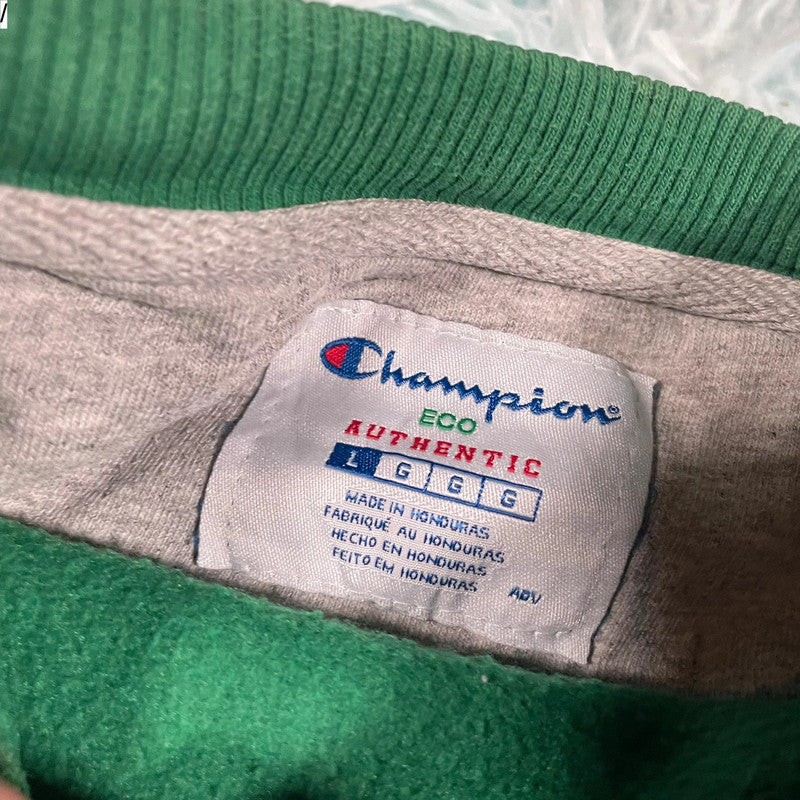 Vintage Green Champion Sweatshirt Blank - Large