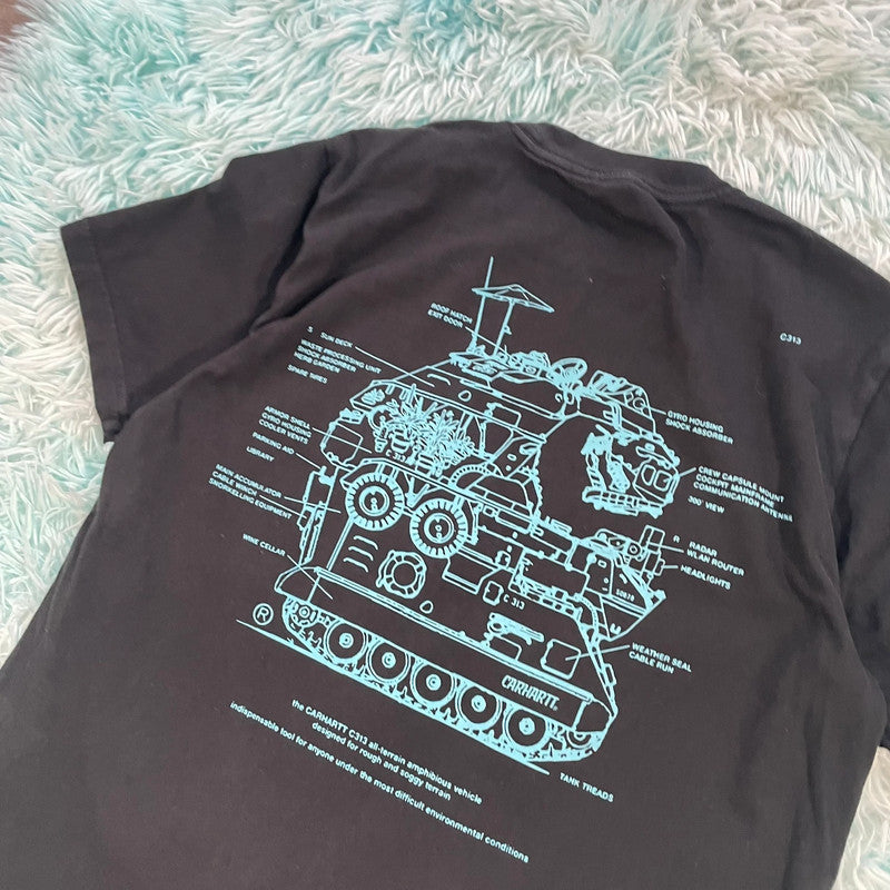 Black Carhartt Graphic T Shirt - Small