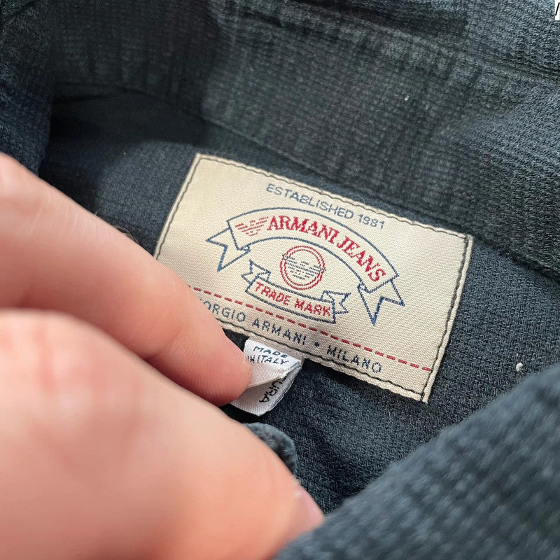 Vintage 90s Black Armani Jeans Shirt - Medium