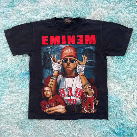 Vintage 00s Black Eminem Rap T Shirt - Small