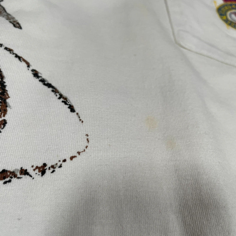 Vintage 90s White Funky Boss Polo Shirt - XXL