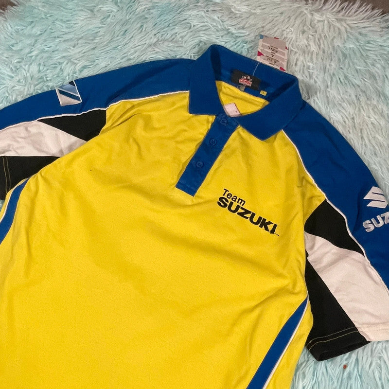 Yellow & Blue Suzuki Polo Shirt - Large