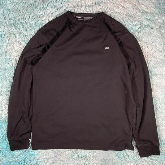 Black Vans Long Sleeve T Shirt - Medium