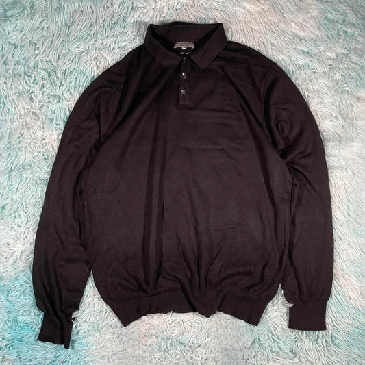 Black Christiano Baldinucci Collared Jumper - Large