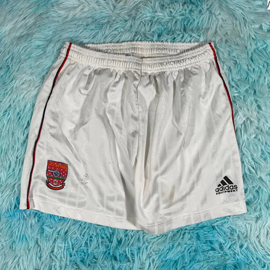 Vintage 90s White Arsenal Adidas Shorts - 38W XL