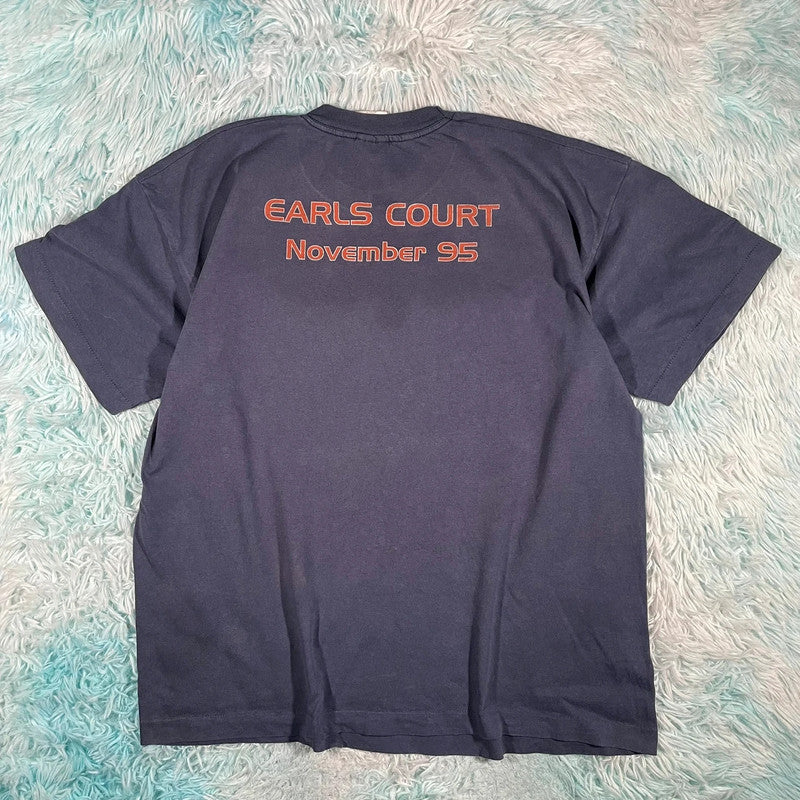 Vintage 1995 Oasis Band T Shirt What the Story Print - XL