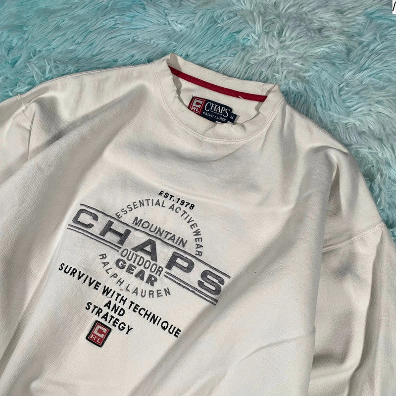 Vintage 90s Whitw Chaps Ralph Lauren Sweatshirt - Medium