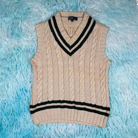 Vintage 90s Polo Ralph Lauren Wimbledon Knitted Vest - Medium