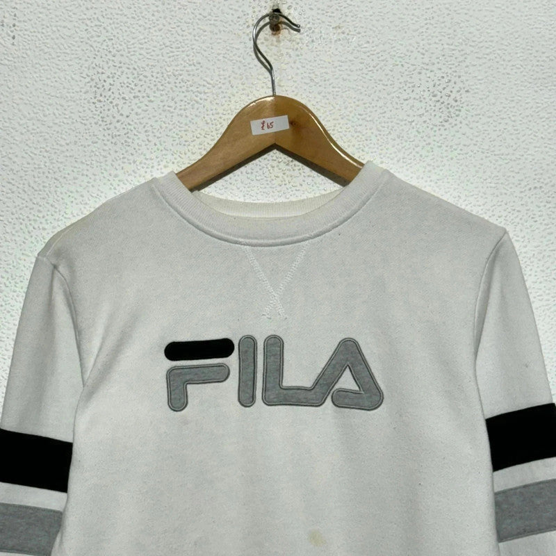 White Fila Sweatshirt Spellout -