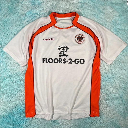 2007-08 Blackpool Shirt Away Kit Carlotti - Large