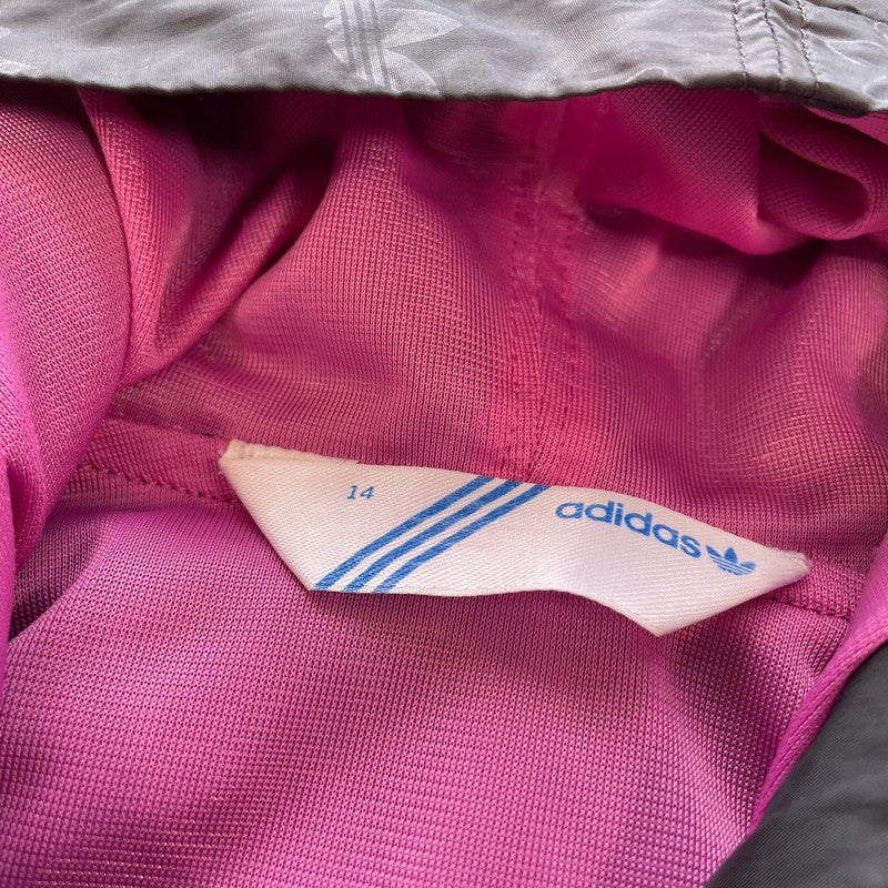 Vintage Black & Pink Adidas Fitted Track Jacket - Size 14