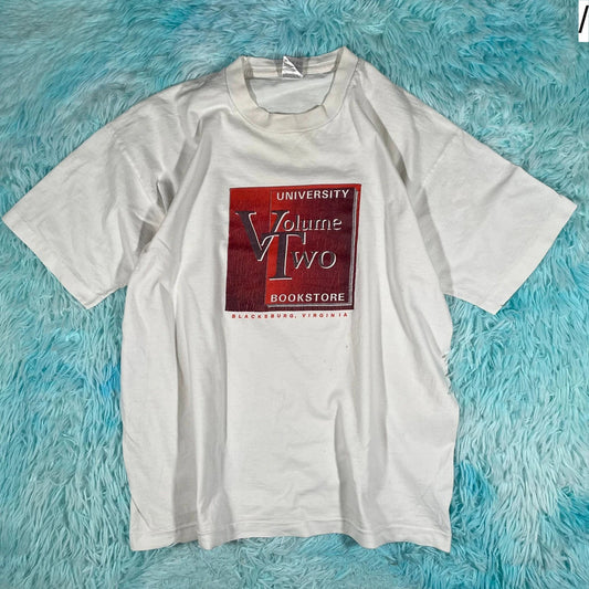 Vintage 90s White Virginia University Graphic T Shirt - Large
