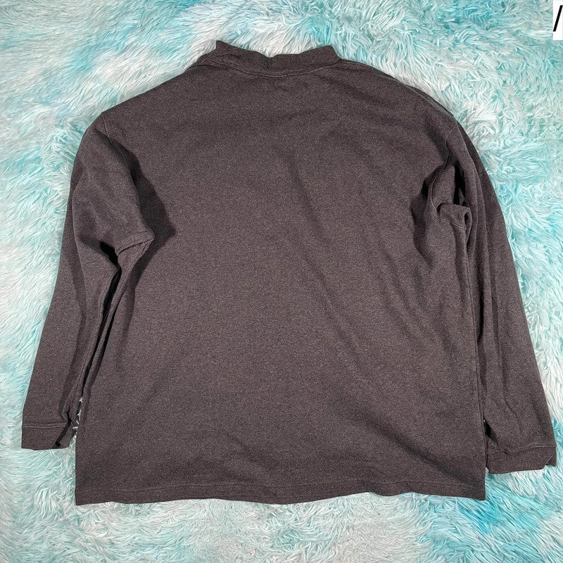 Vintage 00s Grey Reebok Mock Neck Sweatshirt- XXL