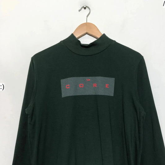Vintage 00s Forest Green Duke Mock Neck T Shirt "Core" - XL