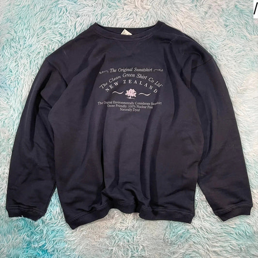 Navy Clean Green Shirt Company Sweatshirt - XL