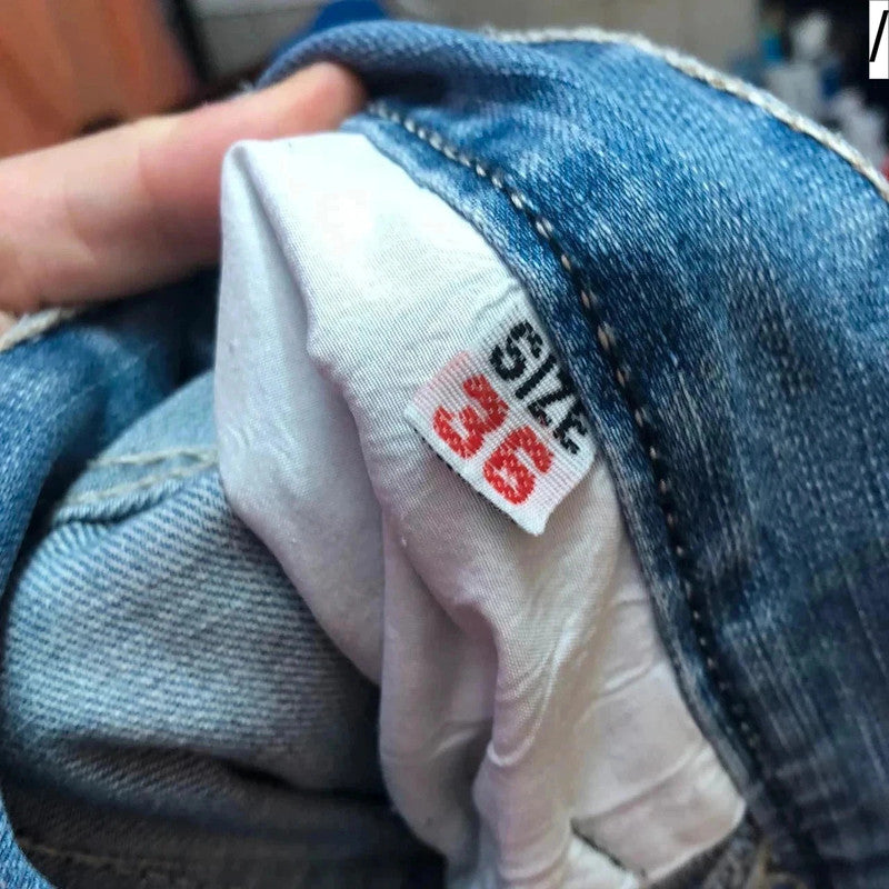 Vintage 90s Baggy Embroidered Jeans - 36W