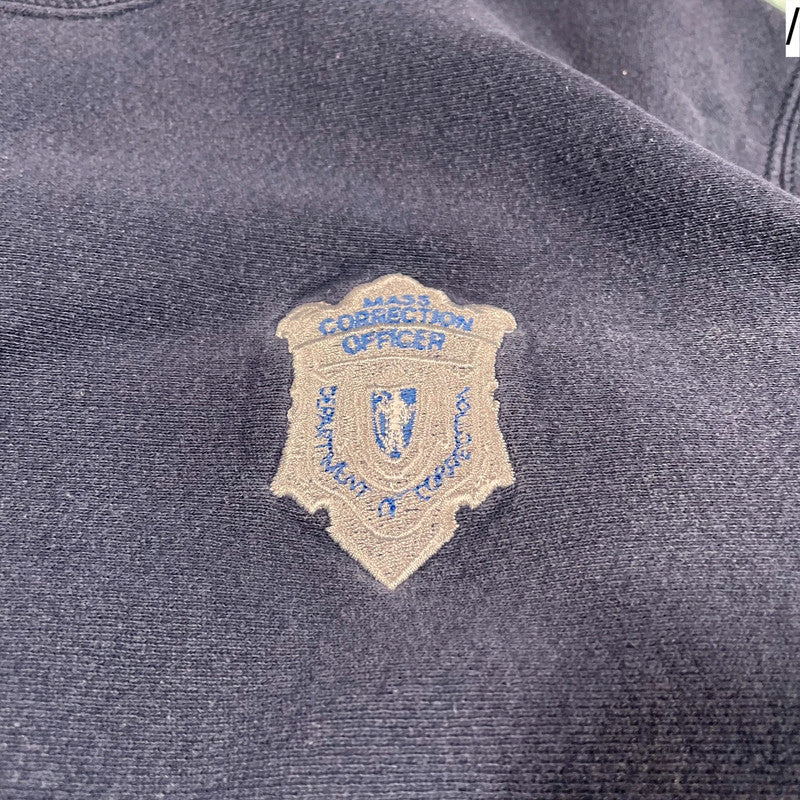 Vintage 90s Navy Police Sweatshirt - Large