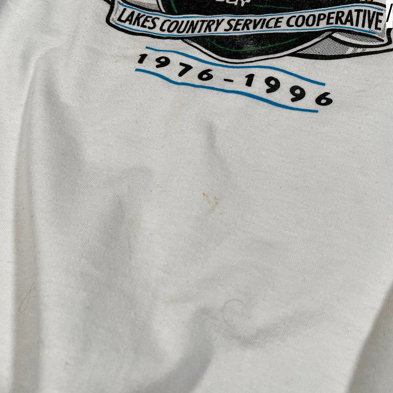 Vintage 90s White Graphic T Shirt - XXL