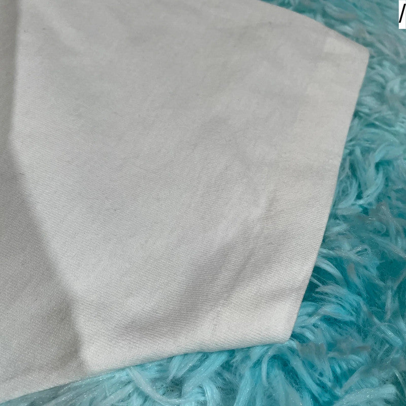 Vintage 80s White Floral Print T Shirt - Large