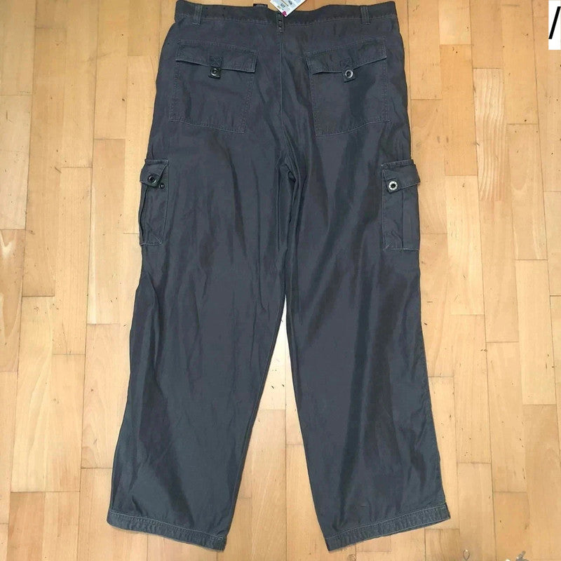 Vintage 00s Grey Baggy Cargo Trousers No Boundaries - 40W 32L