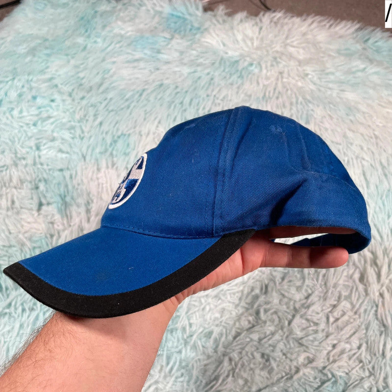 Deadstock Vintage 90s Schalke Cap Adidas Blue