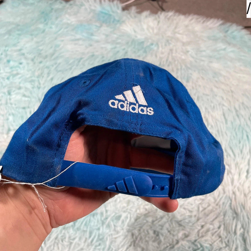Deadstock Vintage 90s Schalke Cap Adidas Blue