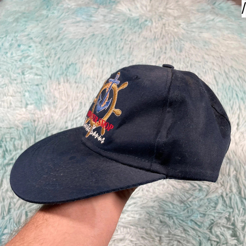 Vintage 90s Navy Sweater Shop Cap