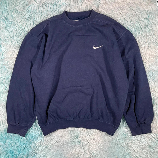 Vintage 90s Navy Nike Sweatshirt - Small
