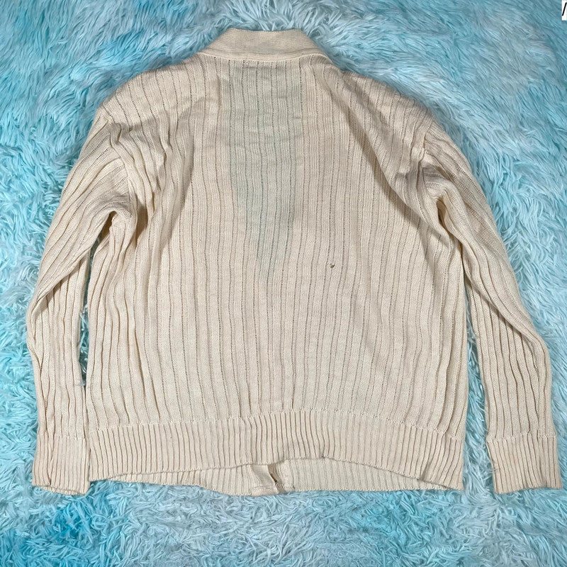 Vintage 90s Cream Crissandro Paris Cardigan - small