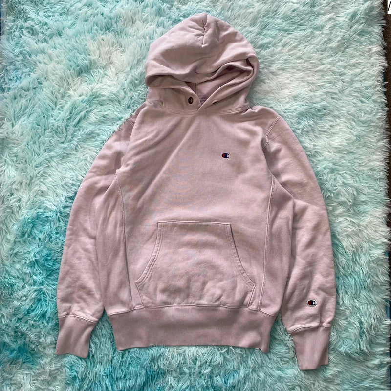 Light Pink Champion Hoodie Reverse Weave - Large