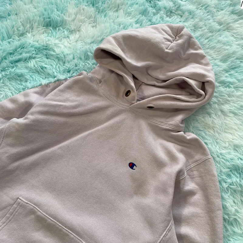 Light Pink Champion Hoodie Reverse Weave - Large
