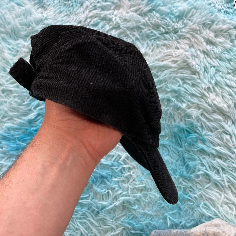 Black Ghanda Corduroy Cap