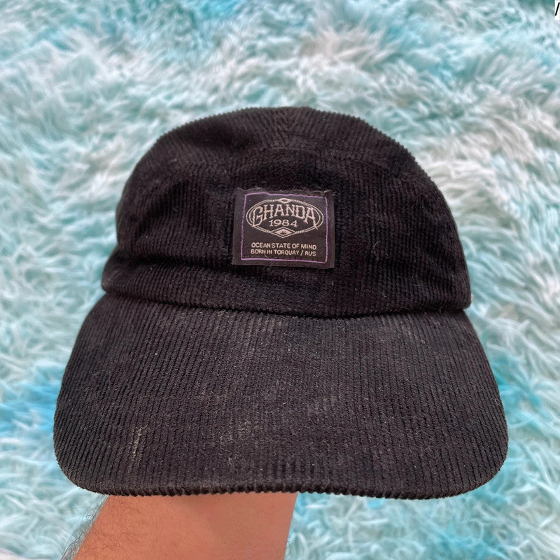 Black Ghanda Corduroy Cap