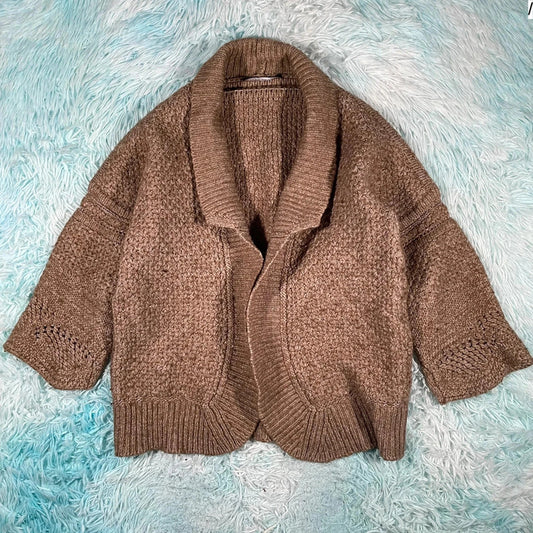 Brown Sita Murt Heavyweight Knitted Cardigan - Size 8