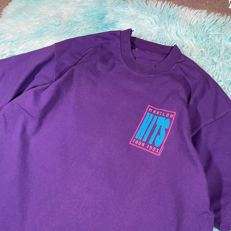 Vintage 90s Purple Barry Manilow T Shirt - XL