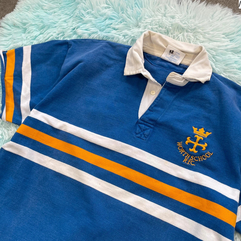 Vintage 90s Blue Worthschool Rugby Shirt - XL