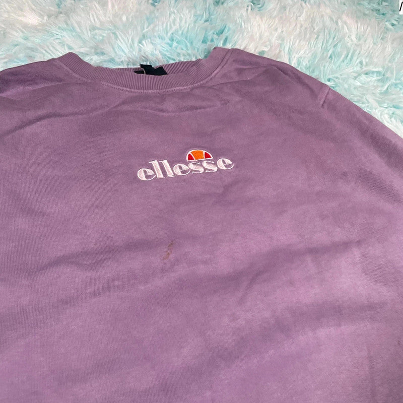 Purple Ellesse Sweatshirt Spellout - Size 14