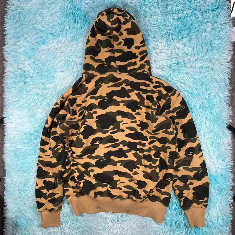 Khaki A Bathing Ape BAPE Camo Hoodie - XXL