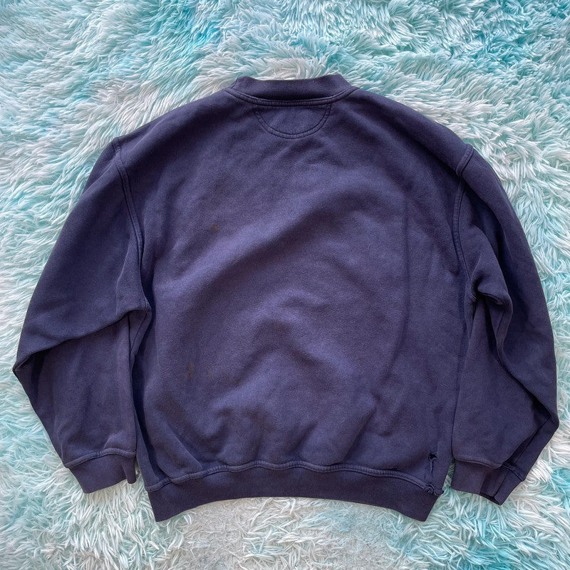 Vintage 90s Navy Adidas Sweatshirt Plain- Large